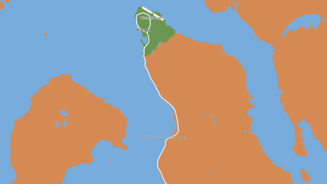 Wrangell City and Borough, AK Map of Murder Rates