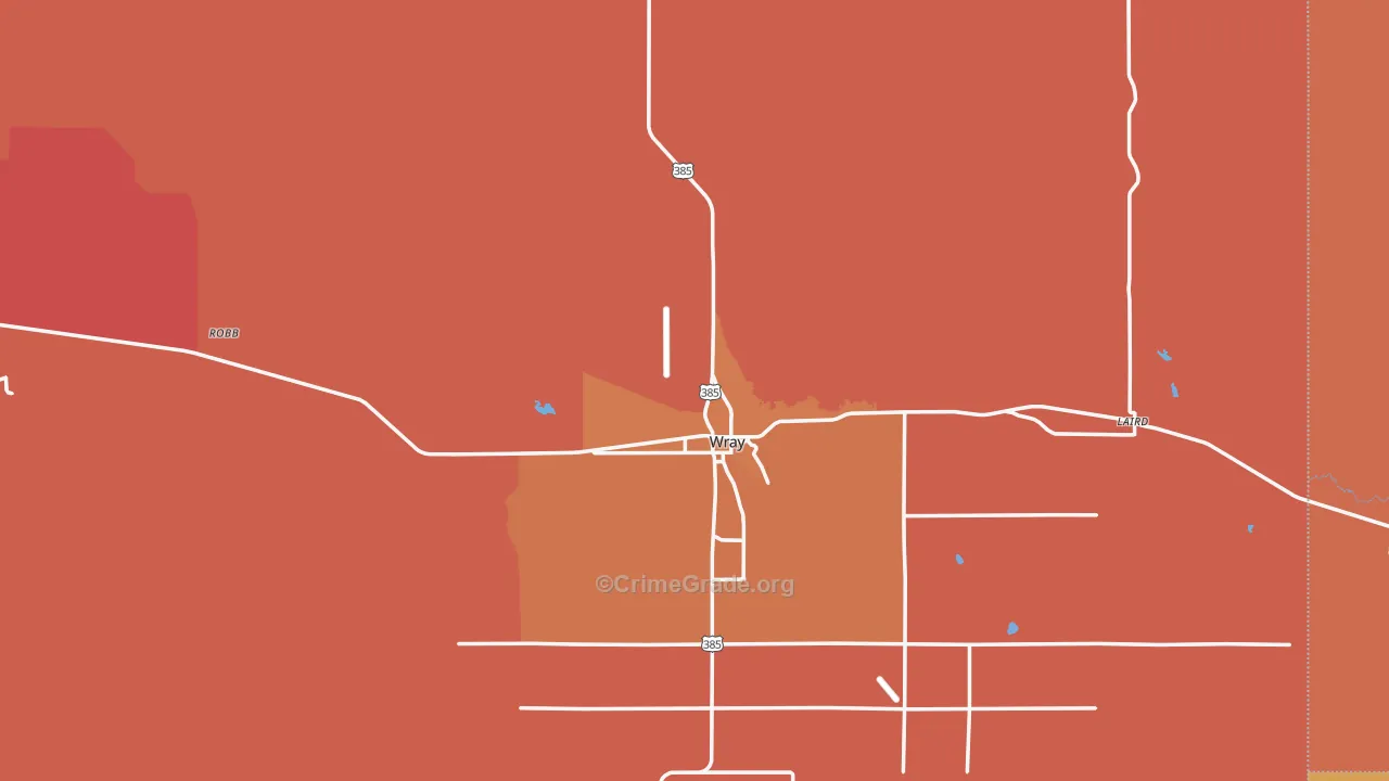 Wray, CO Map of Murder Rates