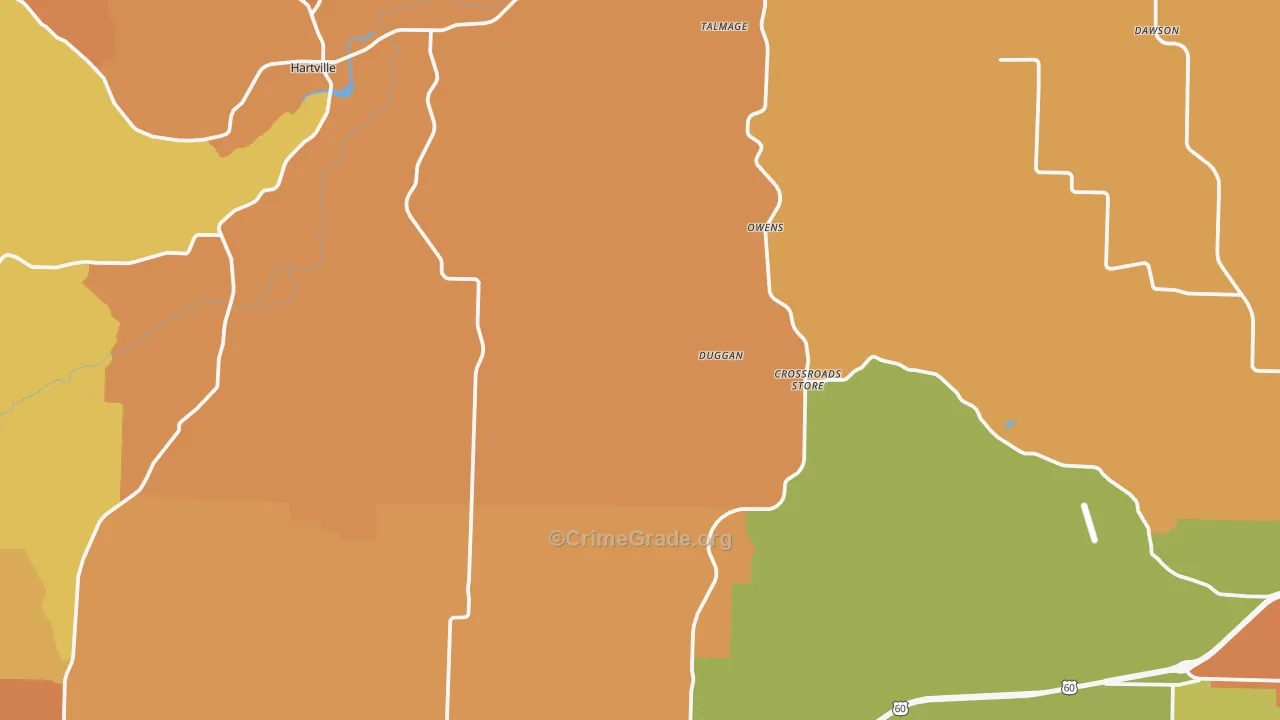 Wright County, MO Map of Murder Rates