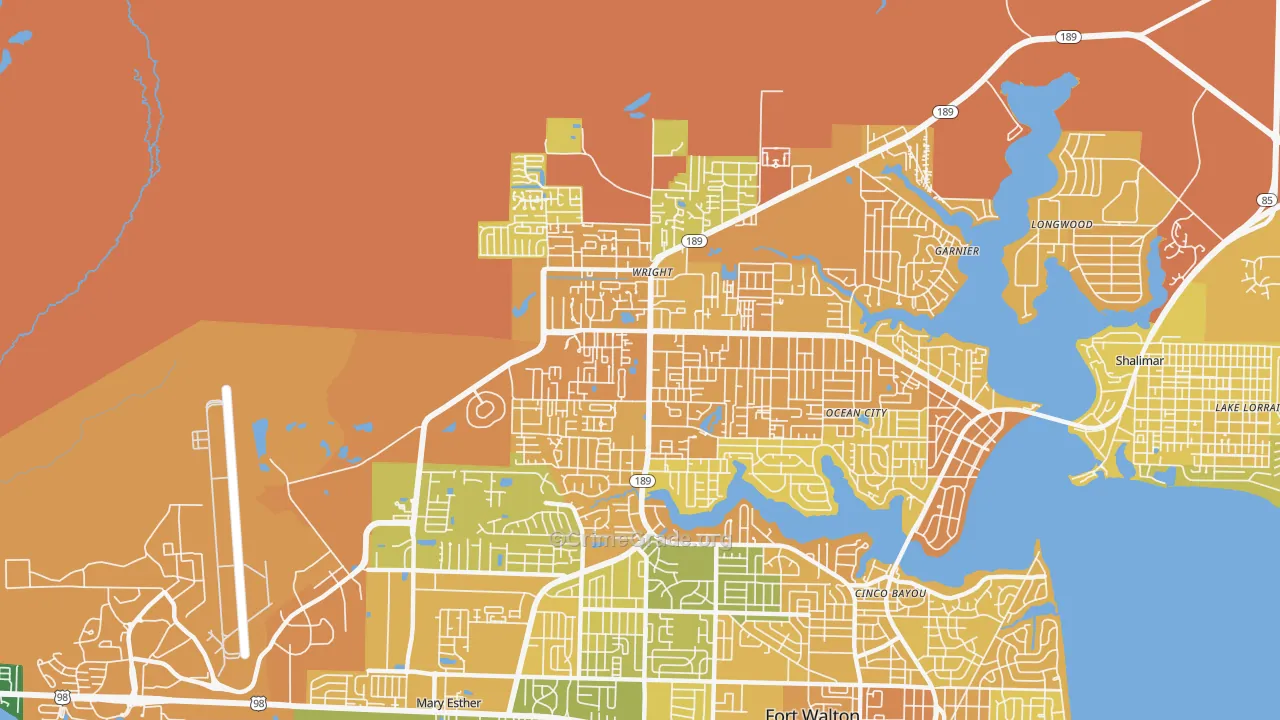 Wright, FL Map of Murder Rates