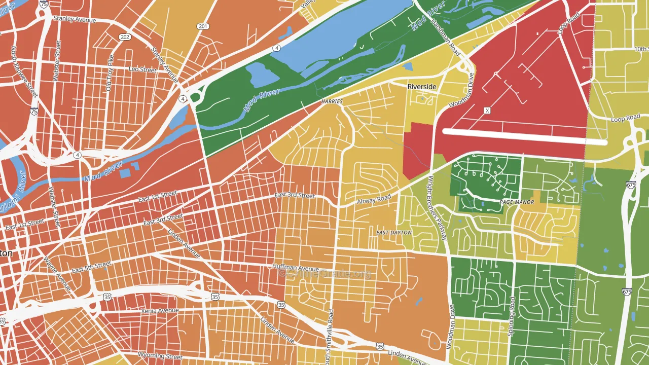 Wright View, Dayton, OH Map of Murder Rates