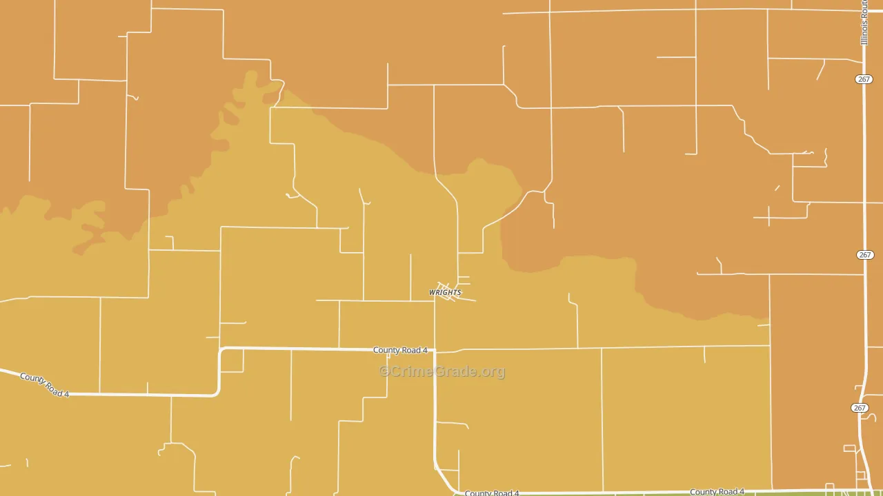 Wrights, IL Map of Murder Rates