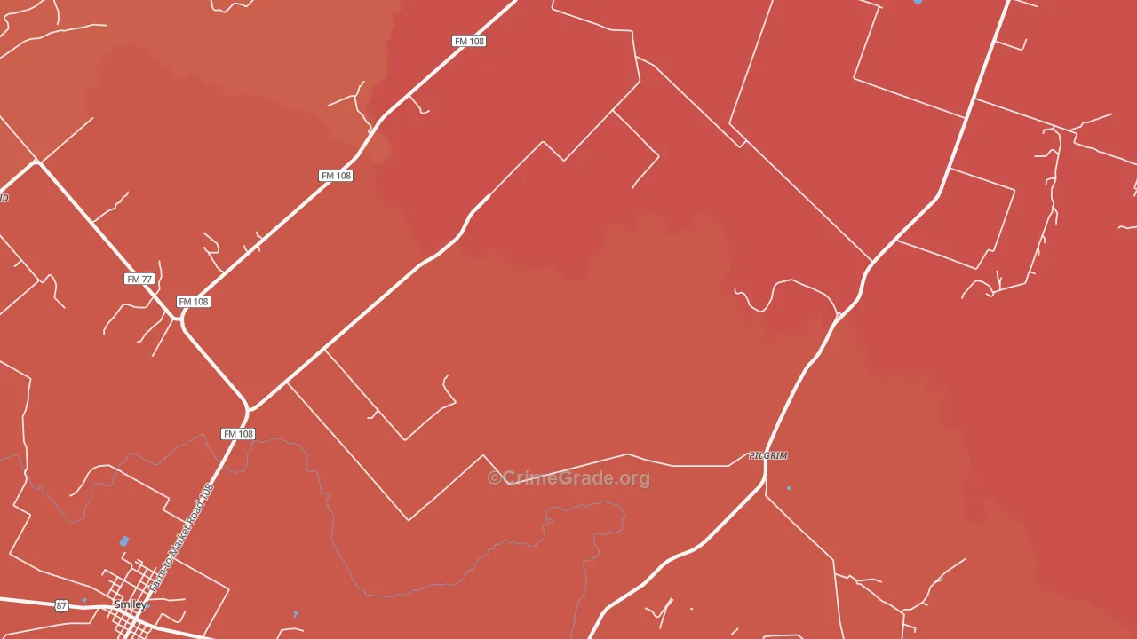 Wrightsboro, TX Map of Murder Rates