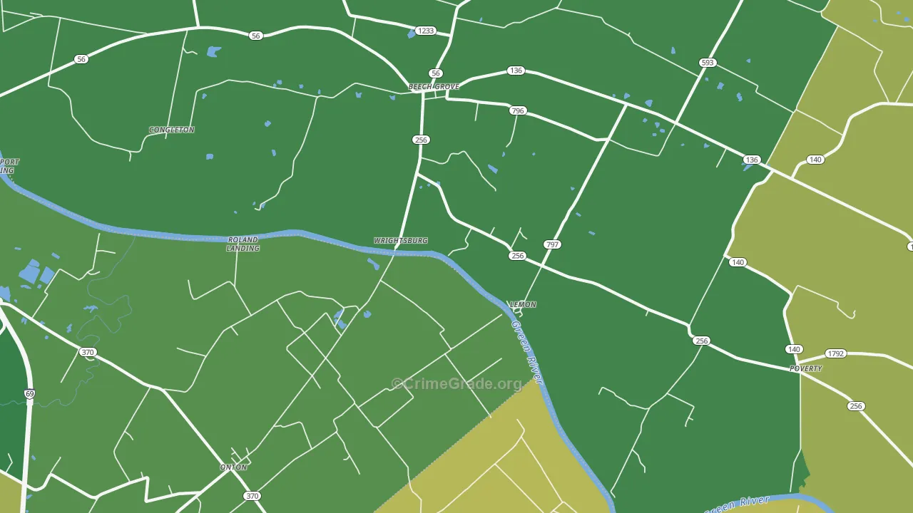Wrightsburg, KY Map of Murder Rates