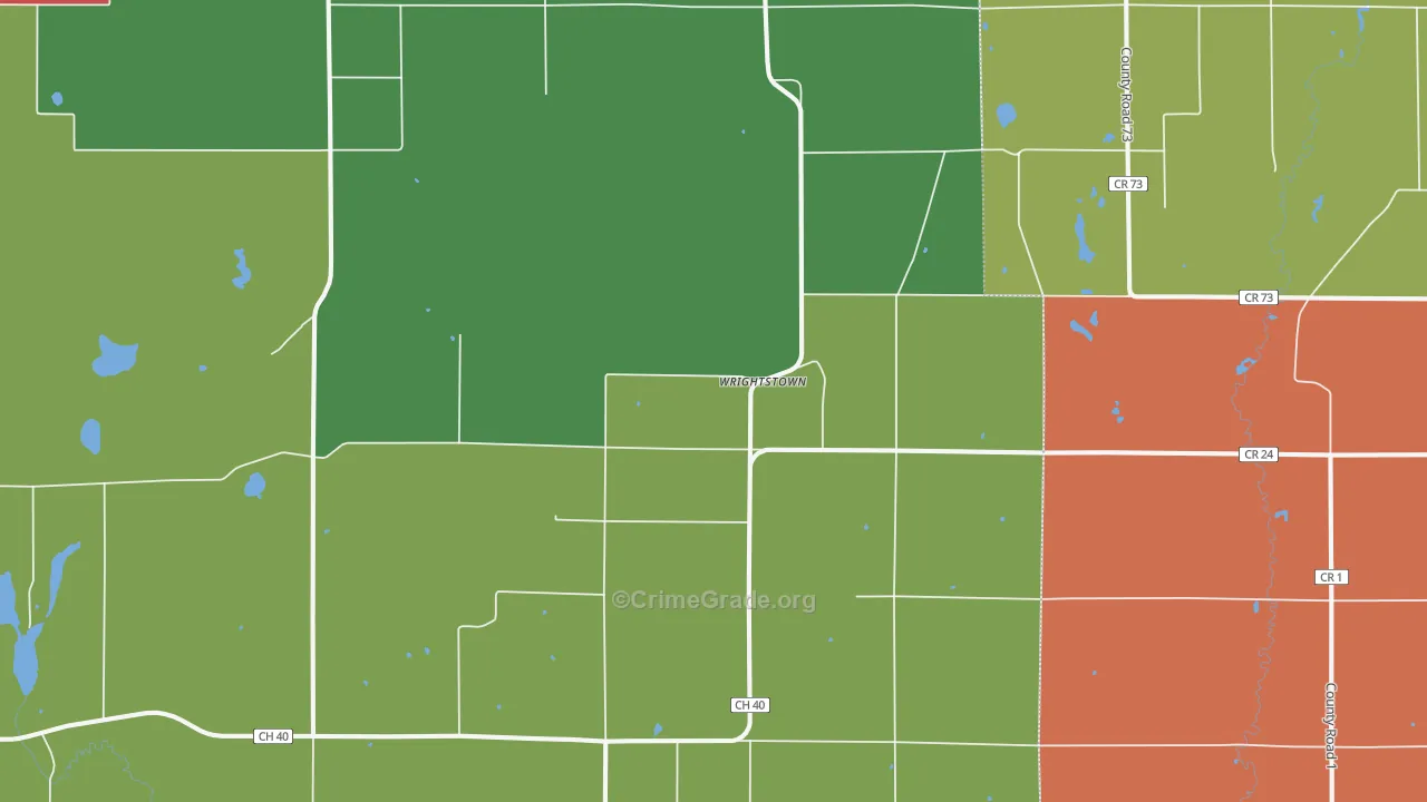 Wrightstown, MN Map of Murder Rates