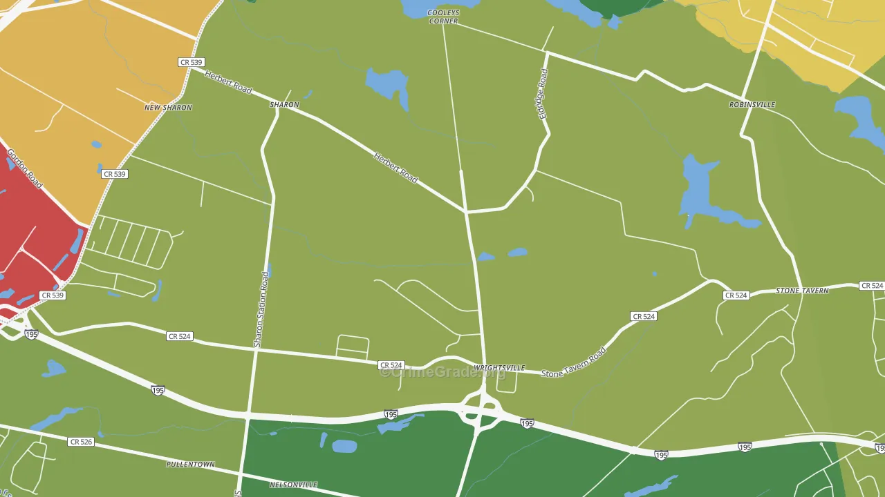 Wrightsville, NJ Map of Murder Rates