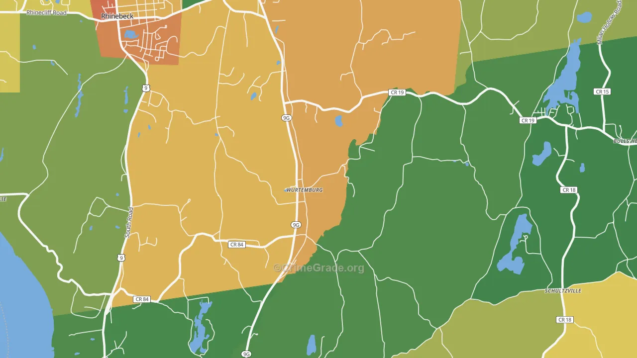 Wurtemburg, NY Map of Murder Rates