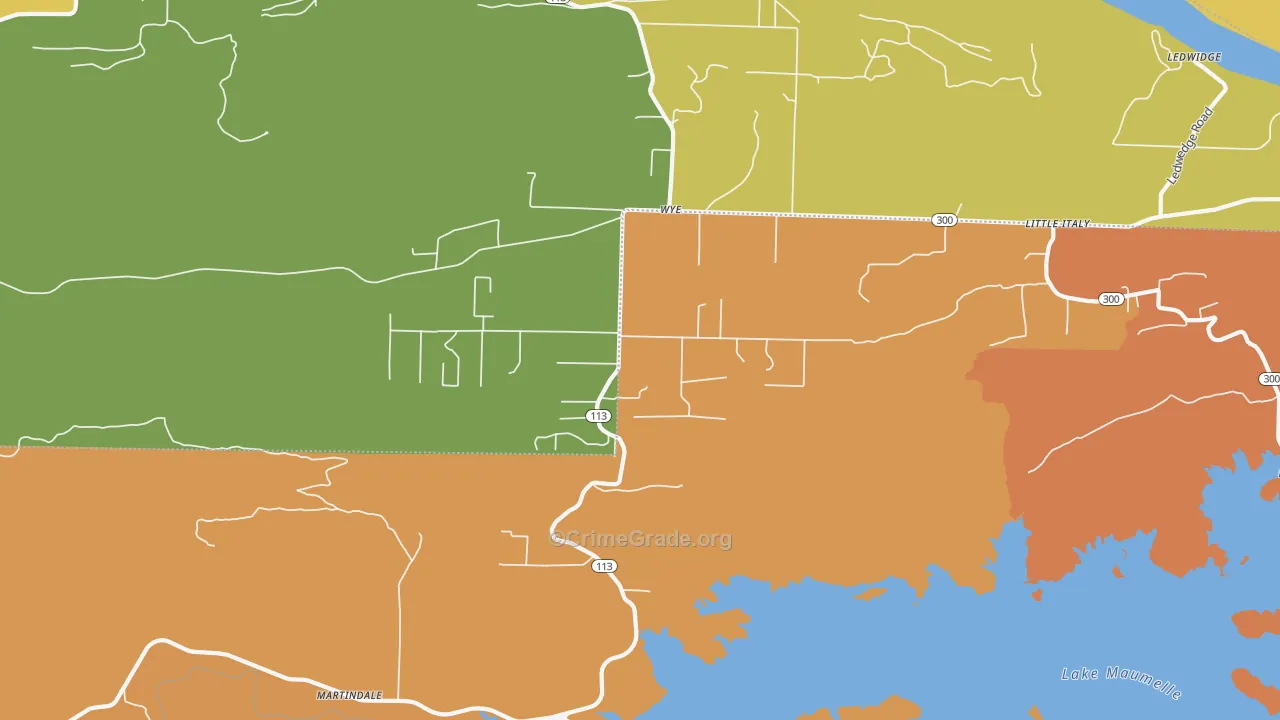 Wye, AR Map of Murder Rates