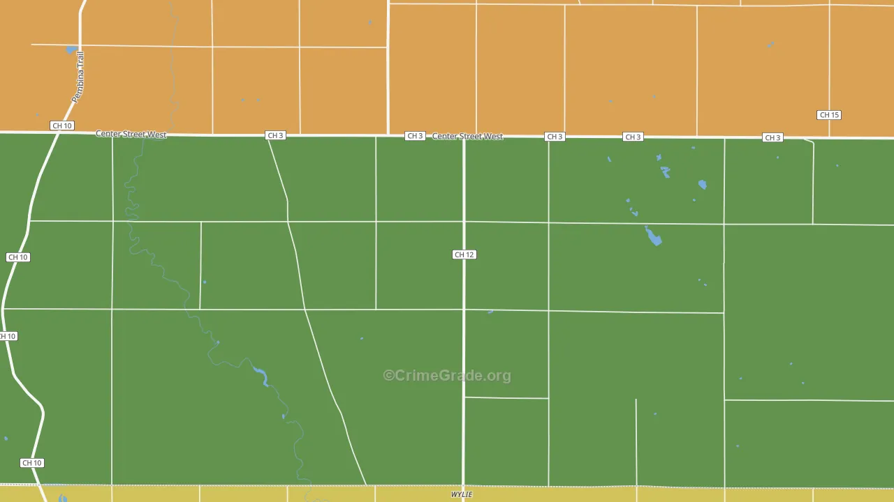 Wylie, MN Map of Murder Rates