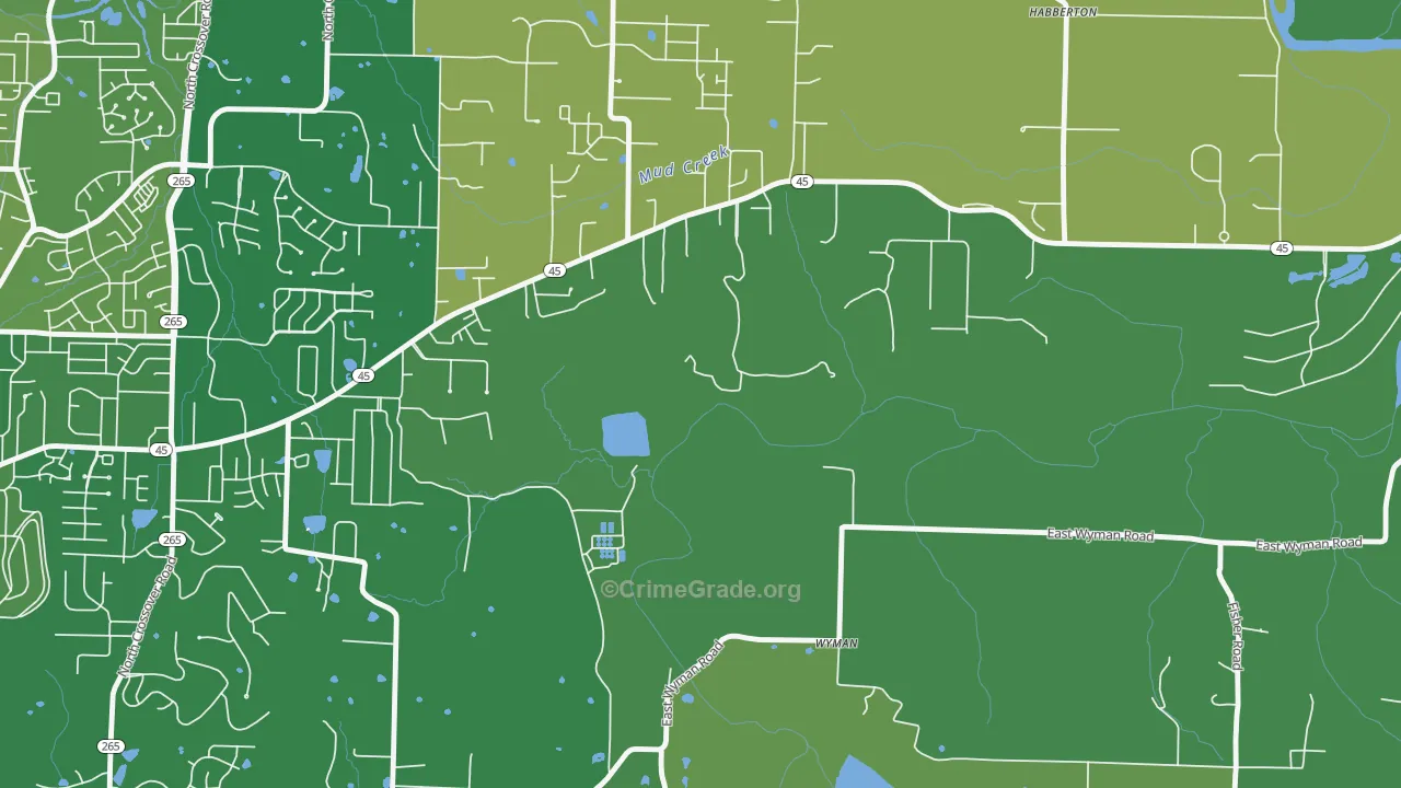 Wyman, AR Map of Murder Rates