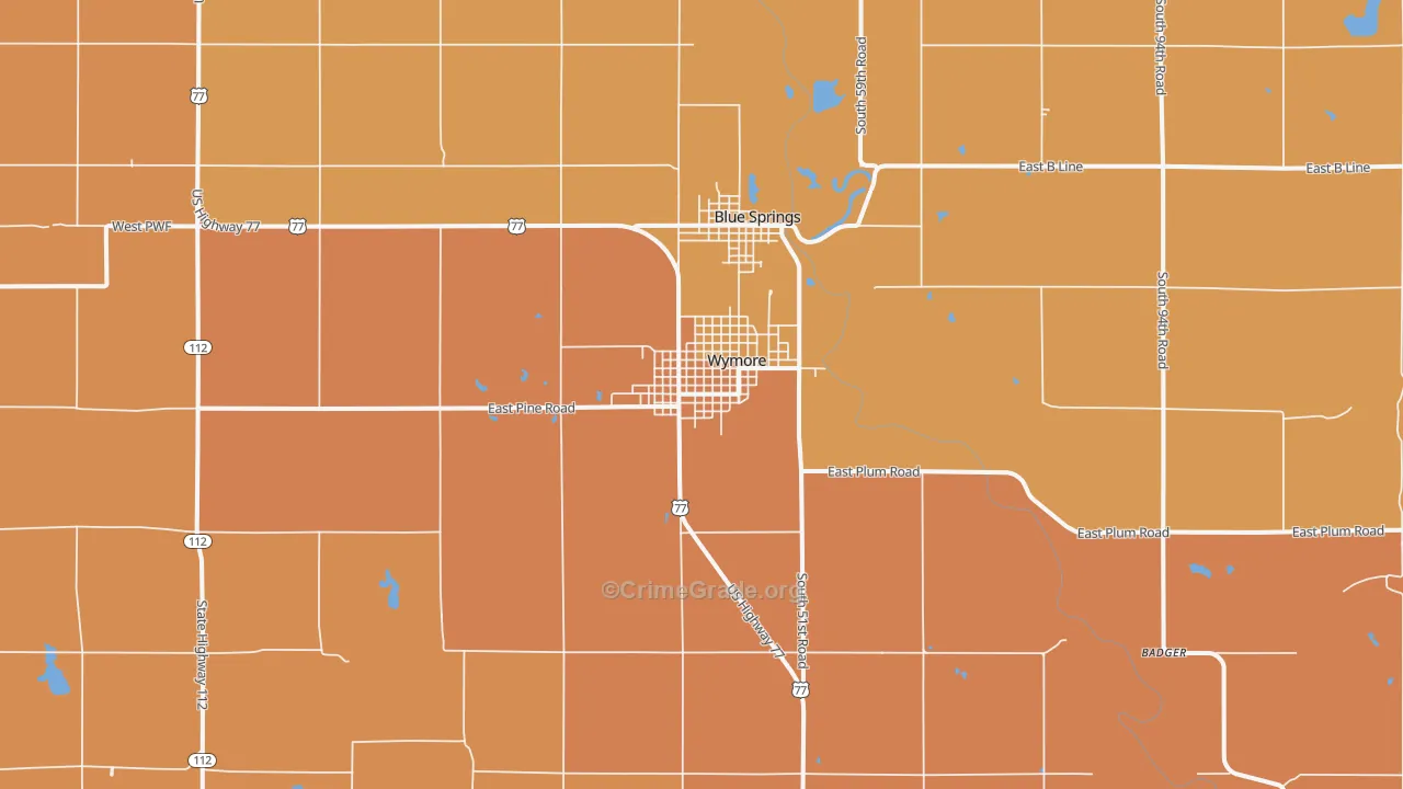 Wymore, NE Map of Murder Rates