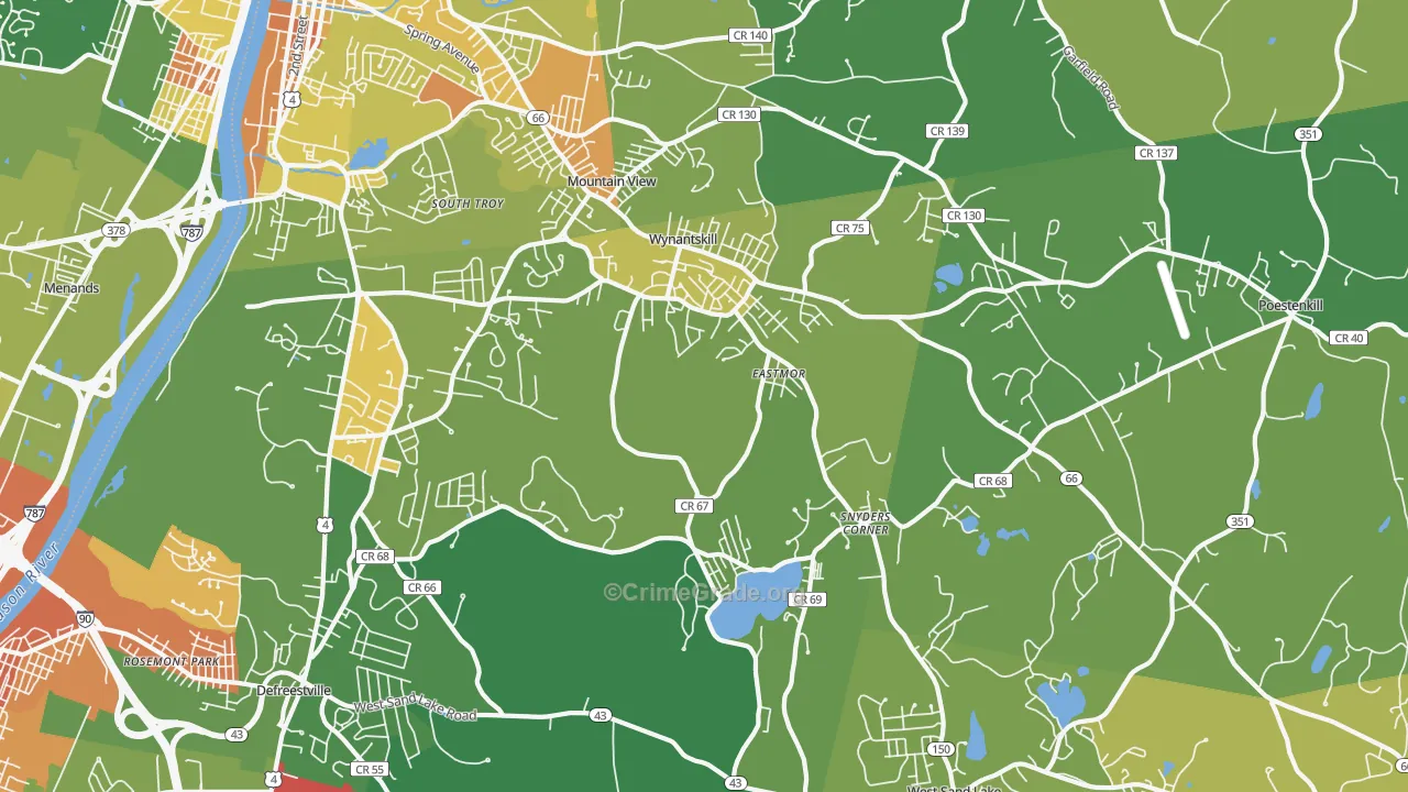 Wynantskill, NY Map of Murder Rates