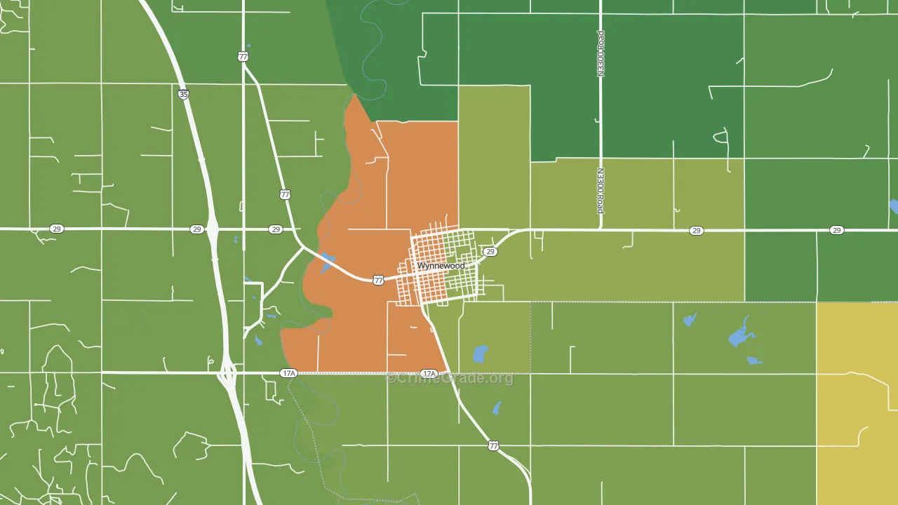 Wynnewood, OK Map of Murder Rates