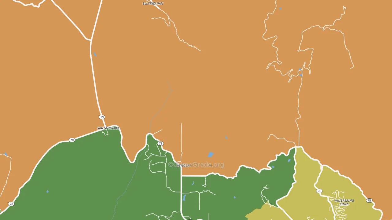 Wynola, CA Map of Murder Rates