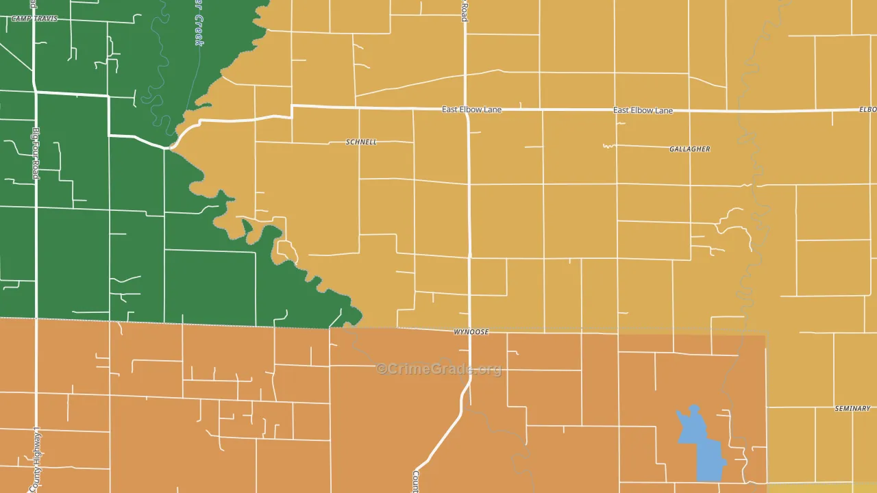 Wynoose, IL Map of Murder Rates