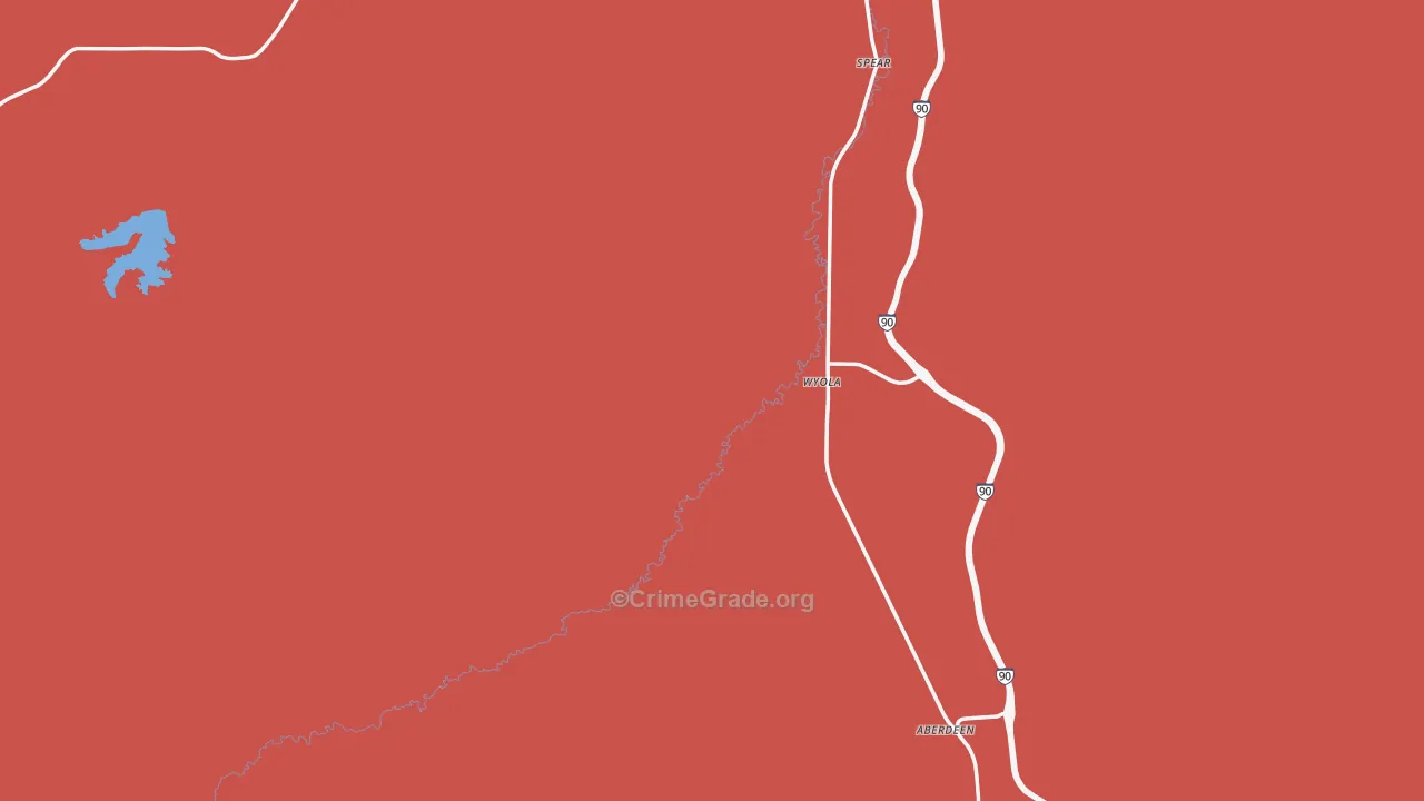 Wyola, MT Map of Murder Rates