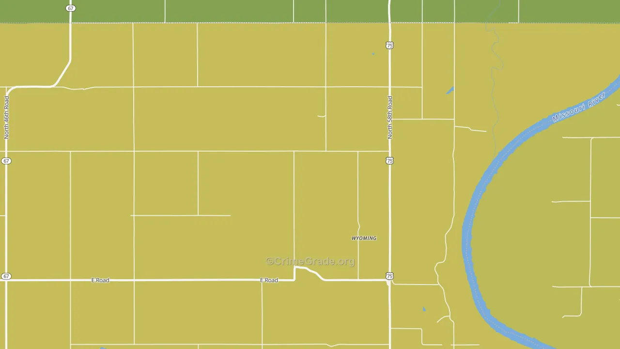 Wyoming, NE Map of Murder Rates