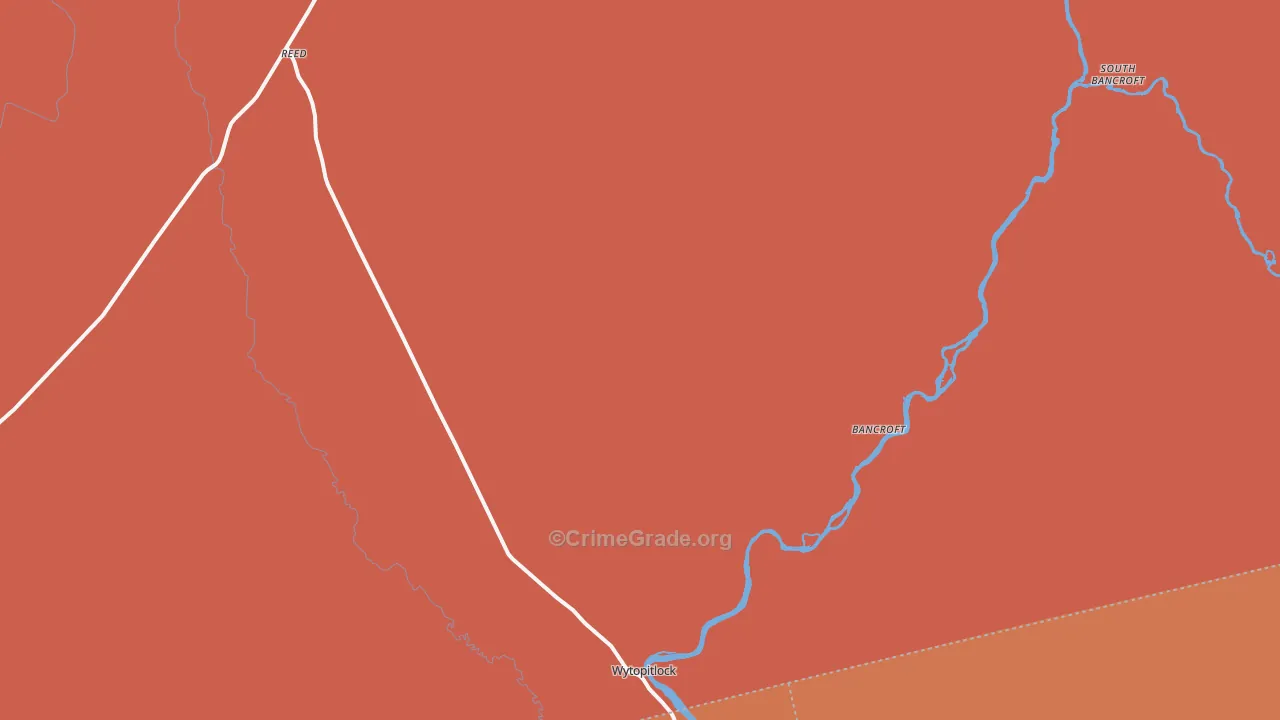Wytopitlock, ME Map of Murder Rates