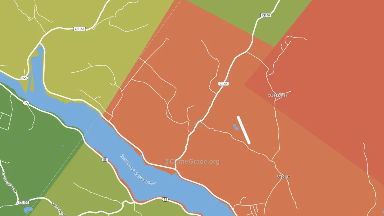Yagerville, NY Map of Murder Rates
