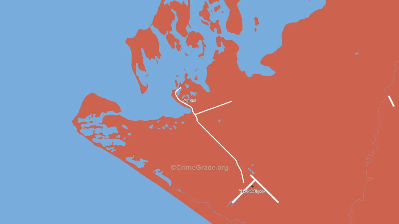 Yakutat, AK Map of Murder Rates