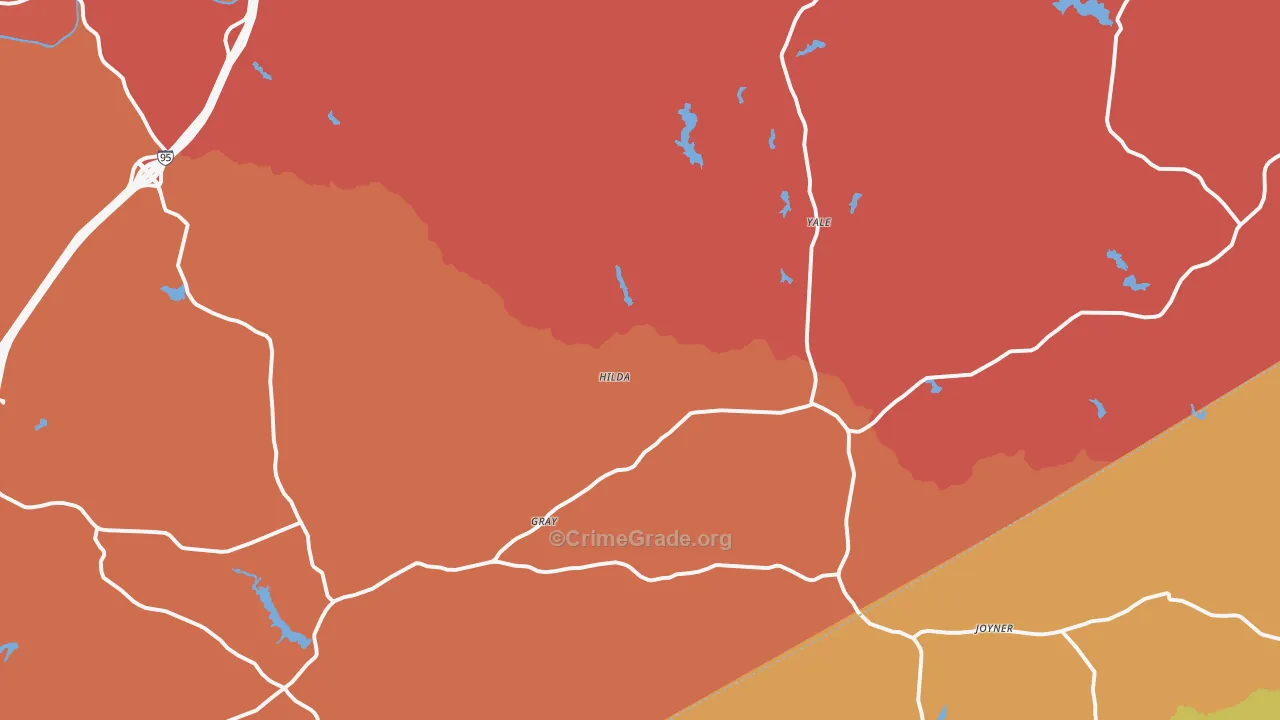 Yale, VA Map of Murder Rates