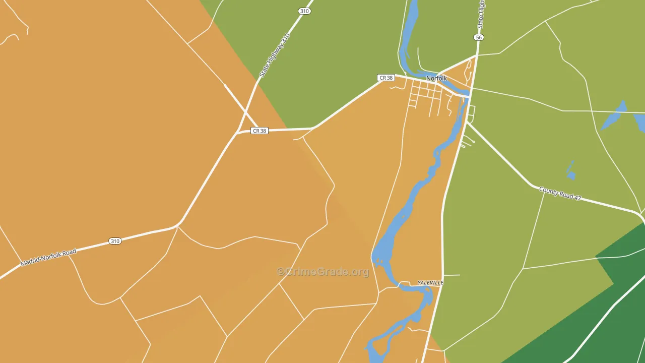 Yaleville, NY Map of Murder Rates