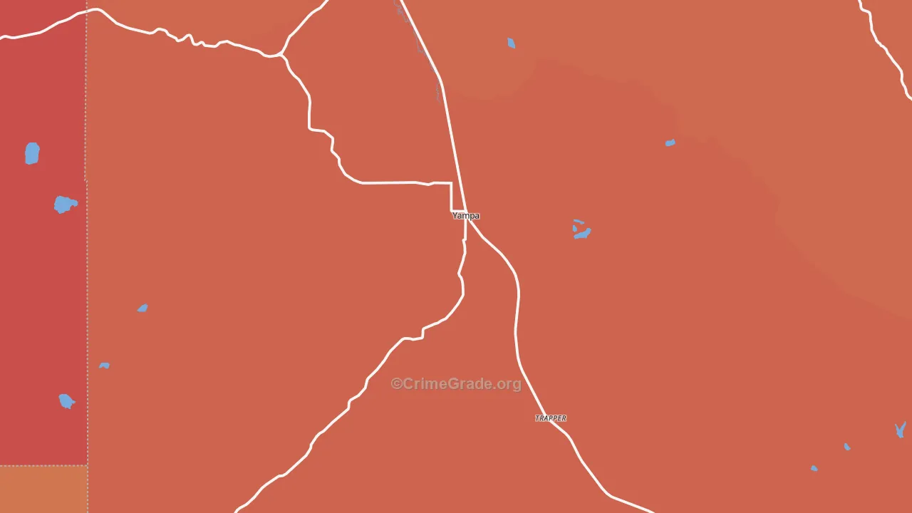 Yampa, CO Map of Murder Rates
