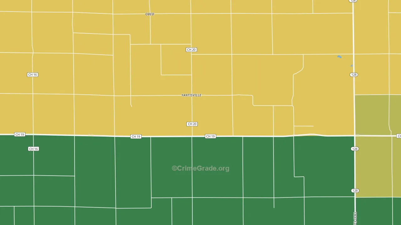 Yantisville, IL Map of Murder Rates