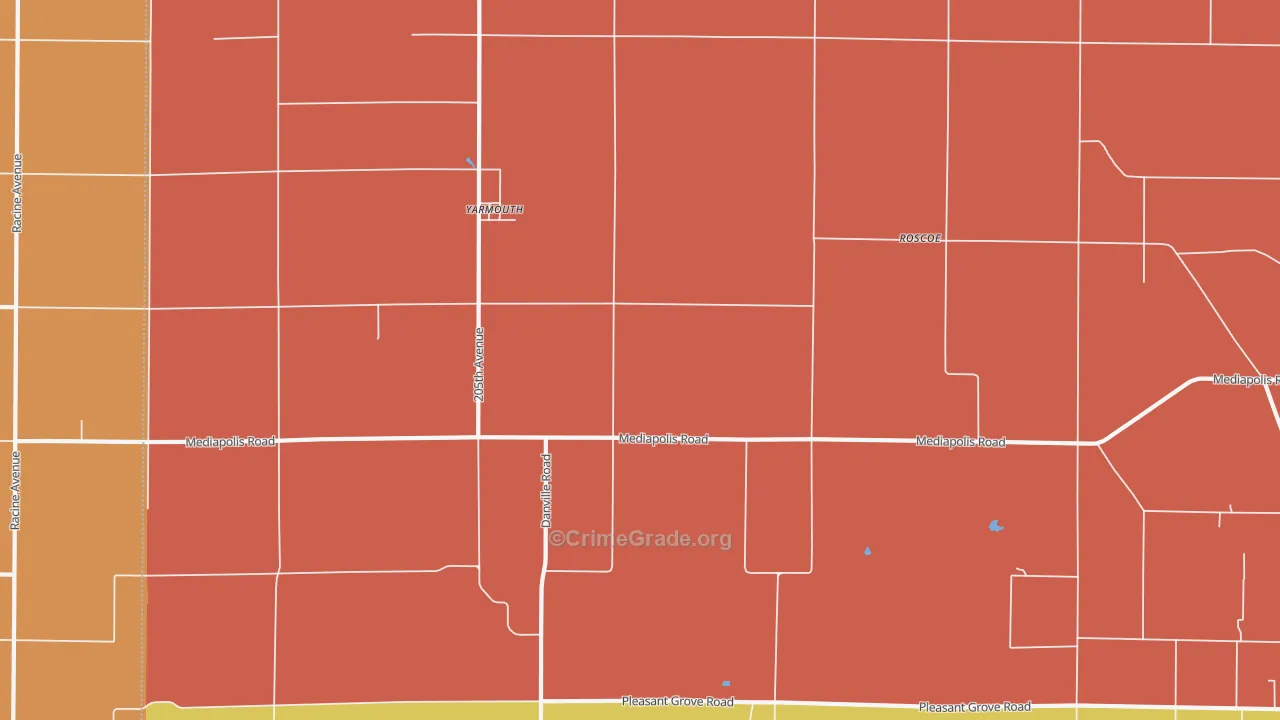 Yarmouth, IA Map of Murder Rates
