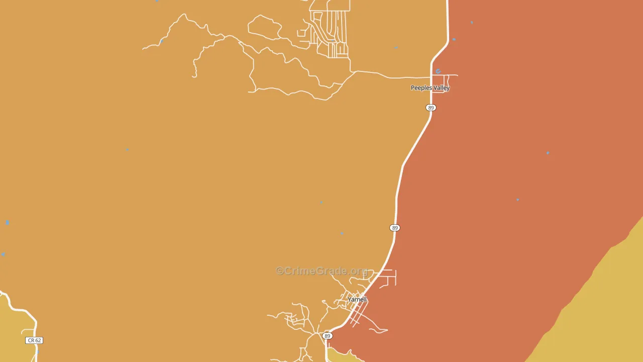Yarnell, AZ Map of Murder Rates