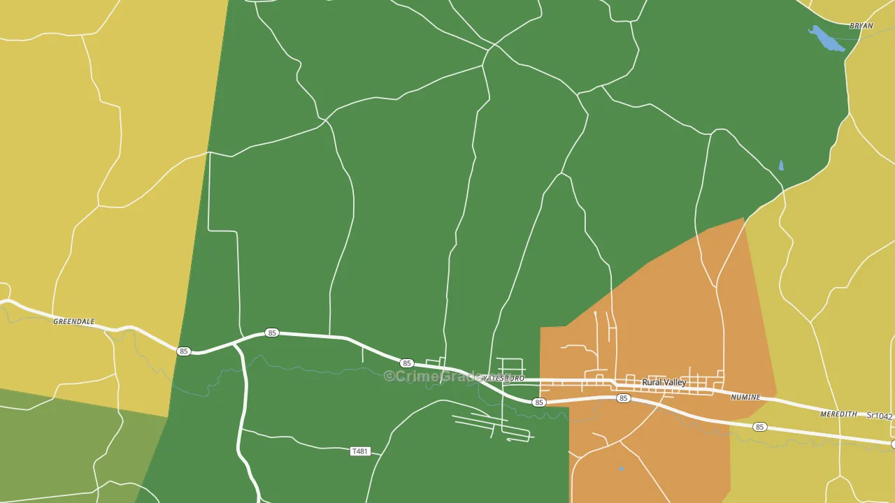 Yatesboro, PA Map of Murder Rates