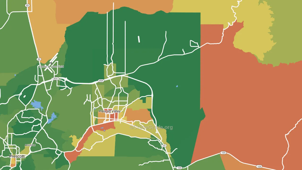 Yavapai County, AZ Map of Murder Rates