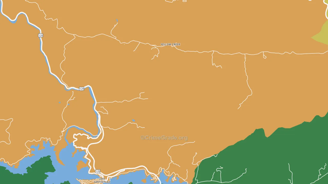 Yellow Creek, NC Map of Murder Rates