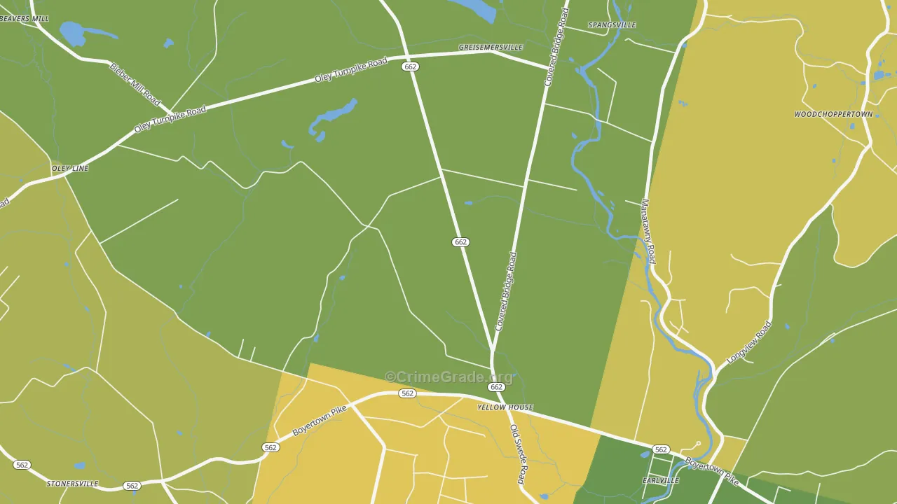 Yellow House, PA Map of Murder Rates