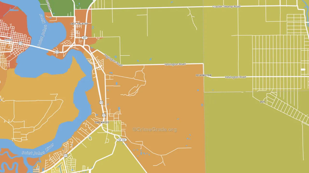 Yelvington, FL Map of Murder Rates