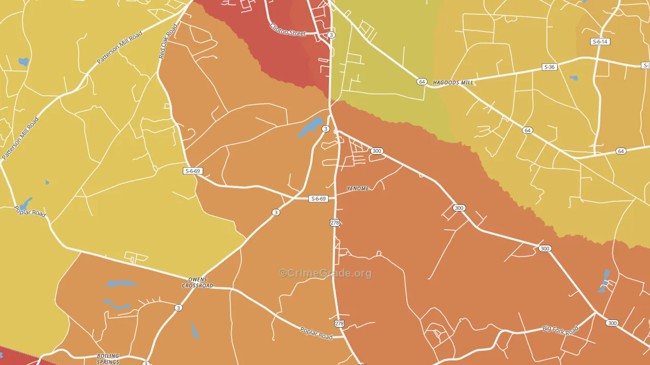 Yenome, SC Map of Murder Rates