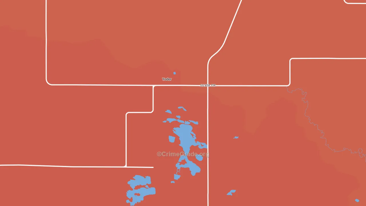 Yoder, WY Map of Murder Rates