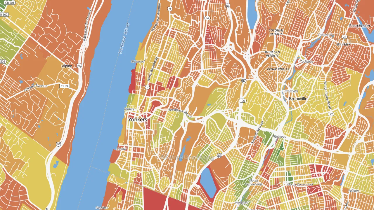 Yonkers, NY Map of Murder Rates