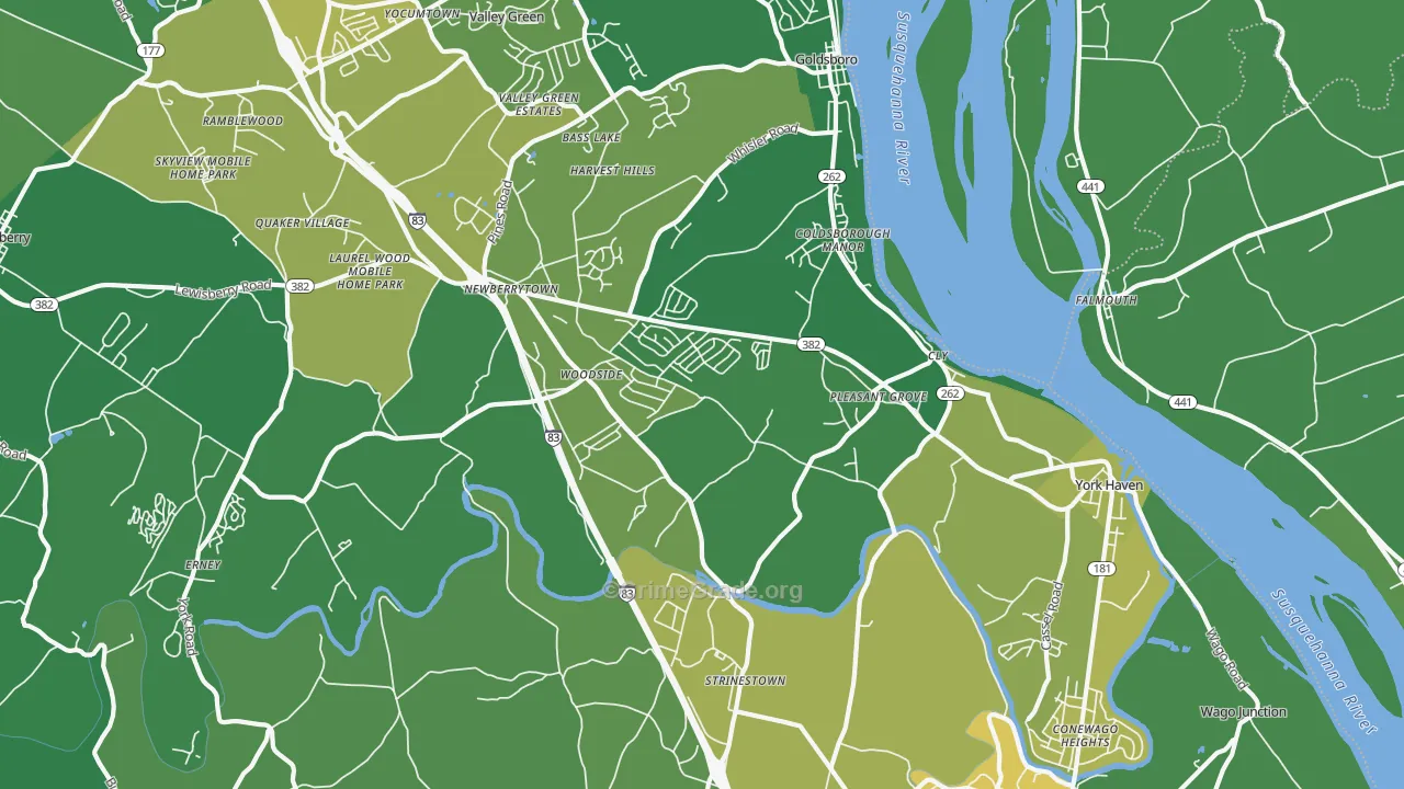 York Haven, PA Map of Murder Rates