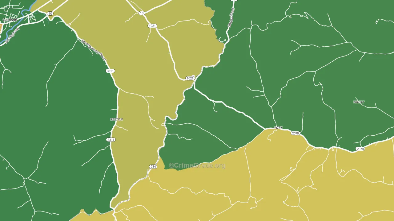 York, KY Map of Murder Rates