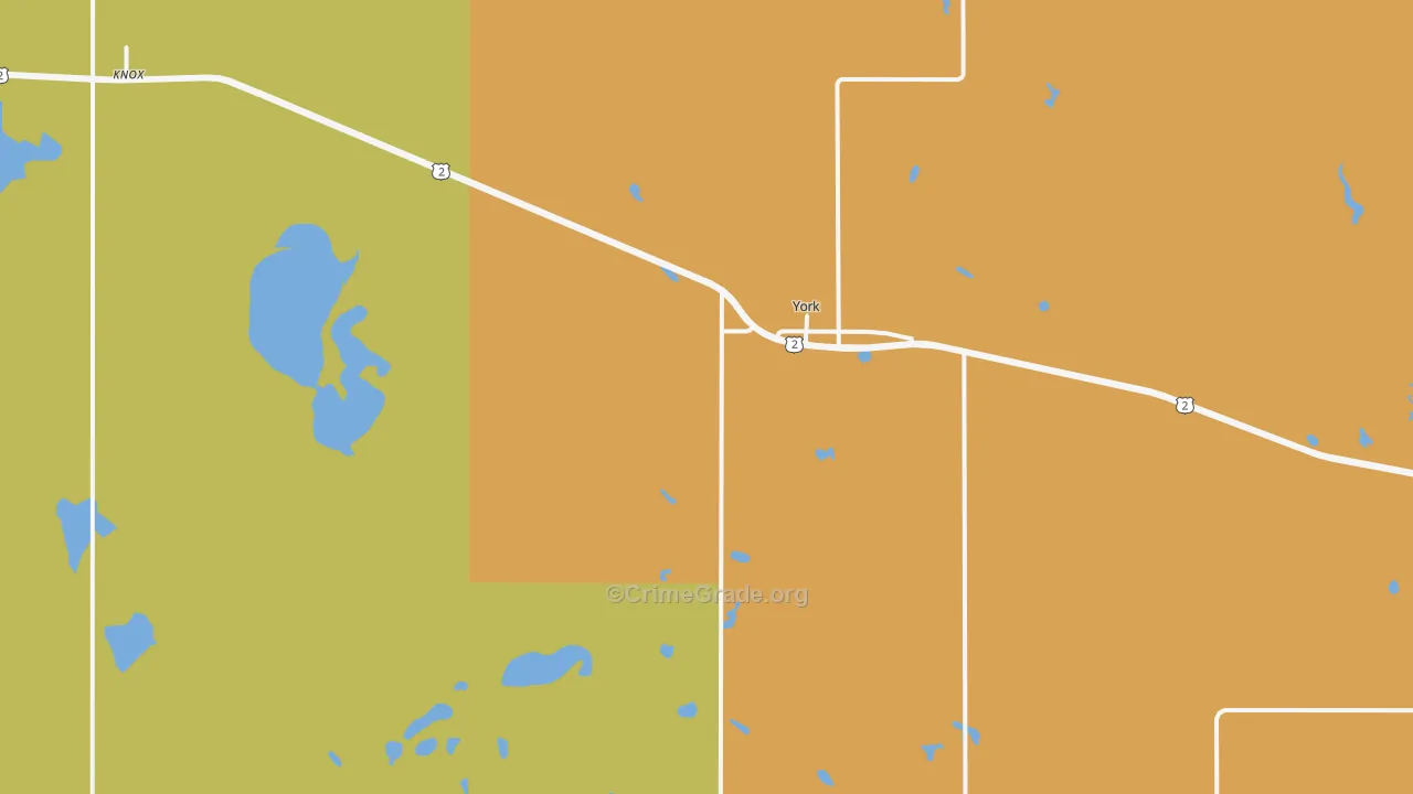 York, ND Map of Murder Rates