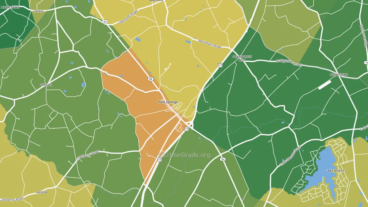 York Springs, PA Map of Murder Rates