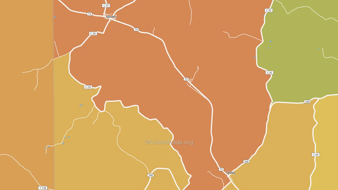 Youngs, OH Map of Murder Rates