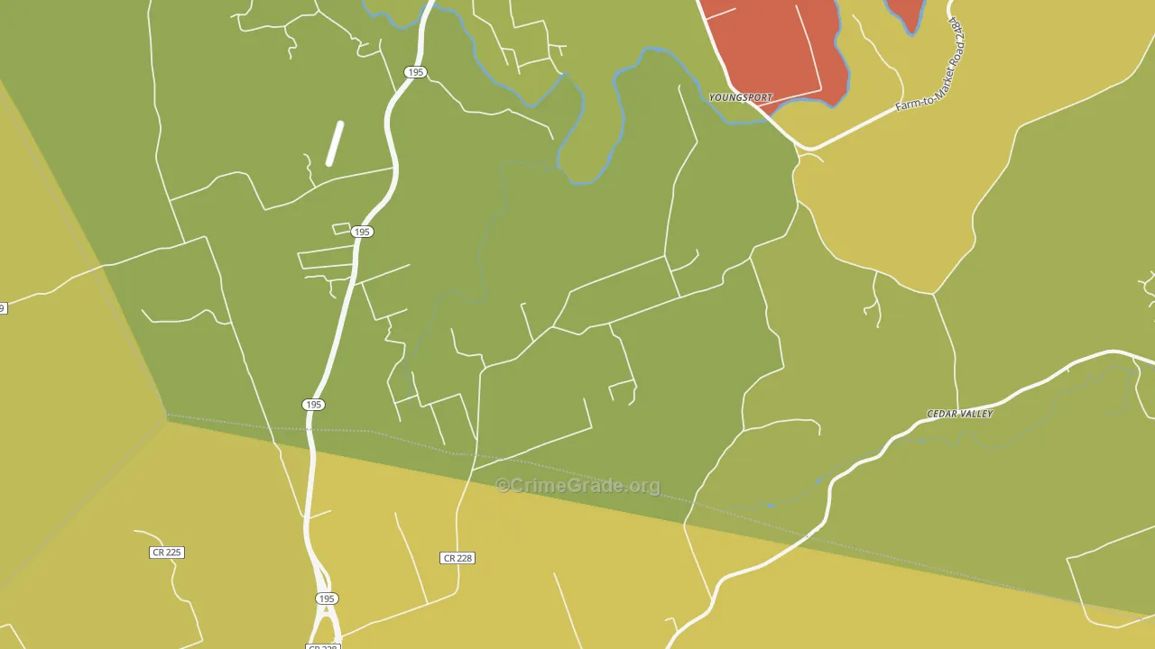 Youngsport, TX Map of Murder Rates