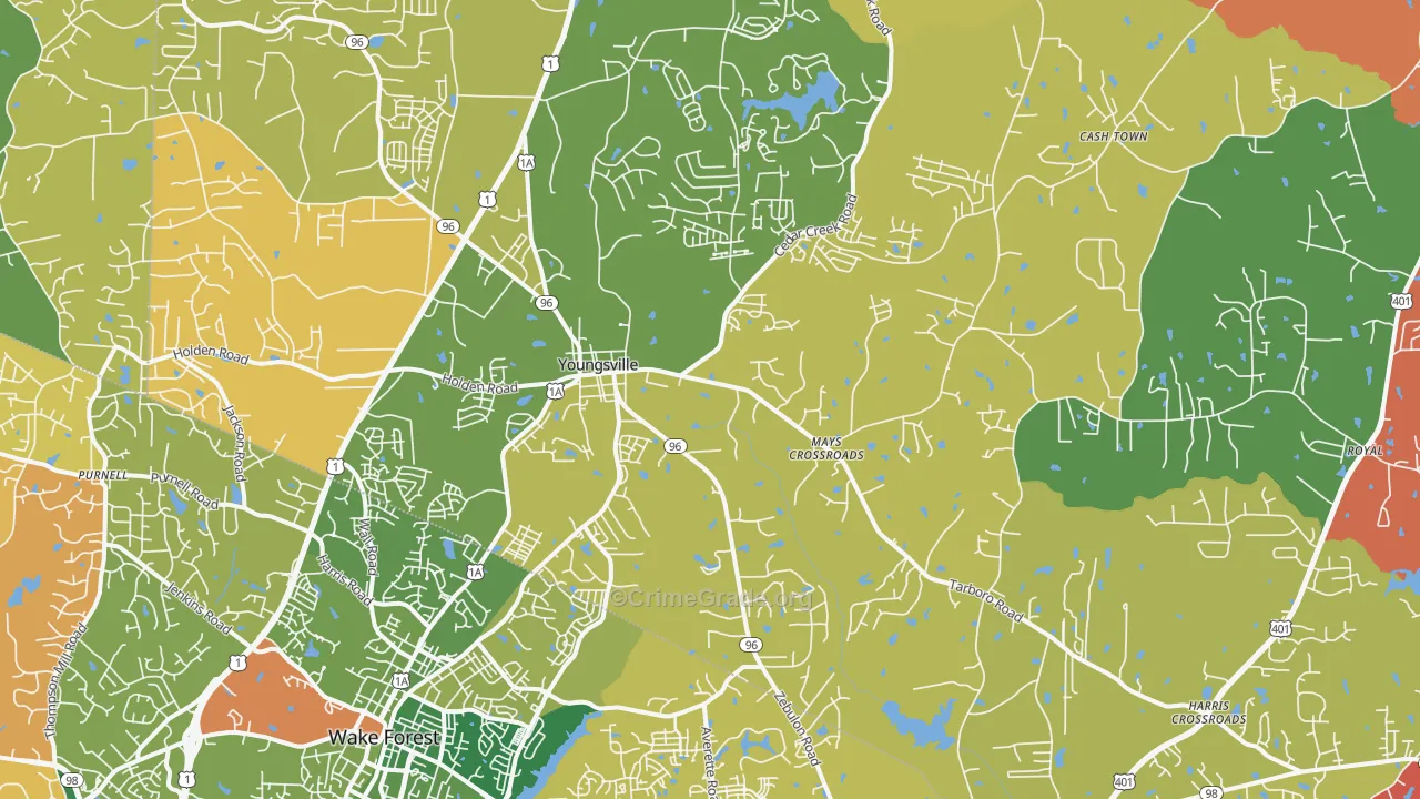 Youngsville, NC Map of Murder Rates