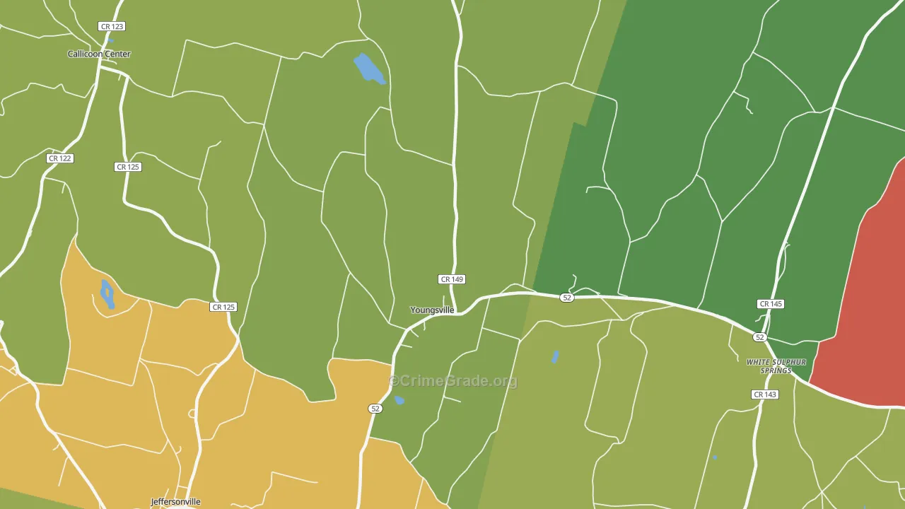 Youngsville, NY Map of Murder Rates