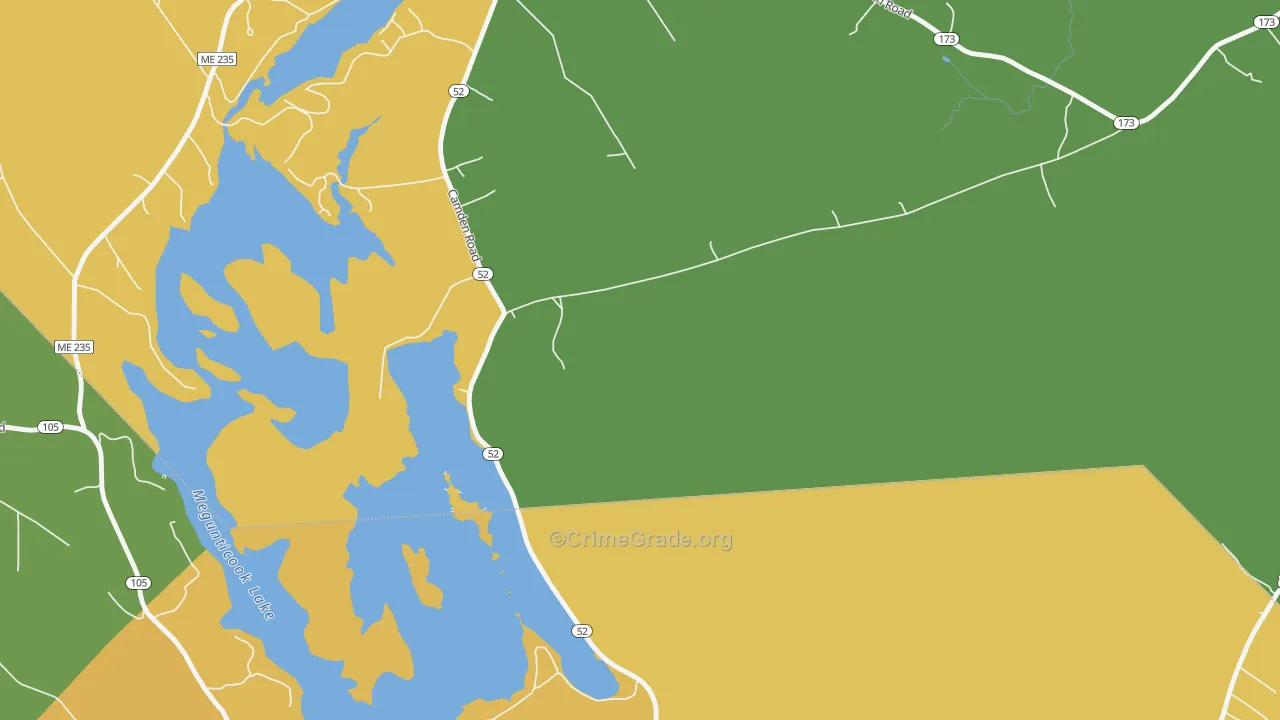 Youngtown, ME Map of Murder Rates