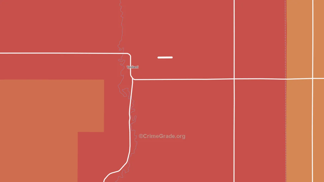 Ypsilanti, ND Map of Murder Rates