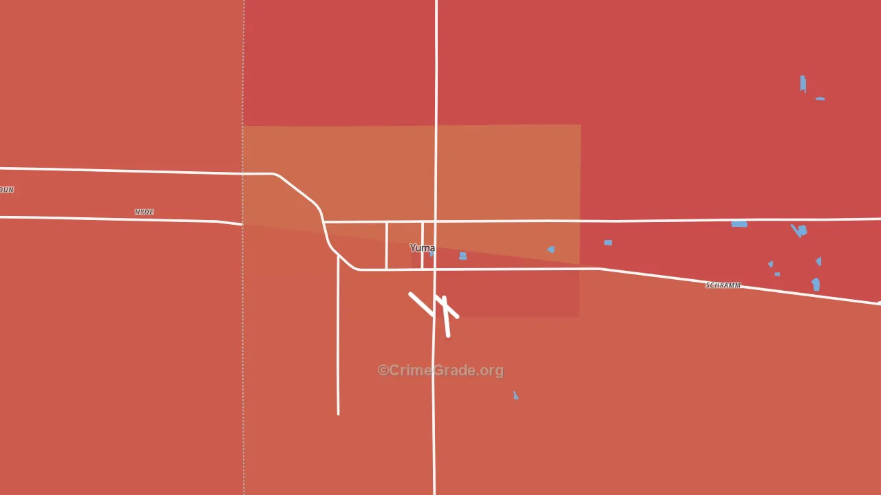 Yuma, CO Map of Murder Rates