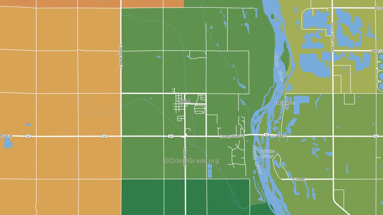 Yutan, NE Map of Murder Rates